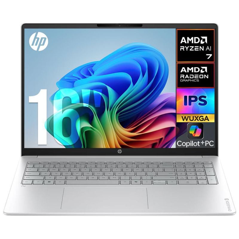 Laptop hp omnibook 3 ryzen ai 7 445 16gb 512gb 16" ips wuxga