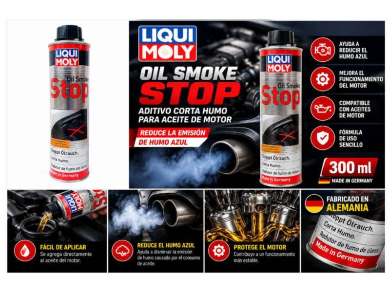 Aditivo Cortador de Humo Liqui Moly Oil Smoke Stop 300ml para Aceite de Motor