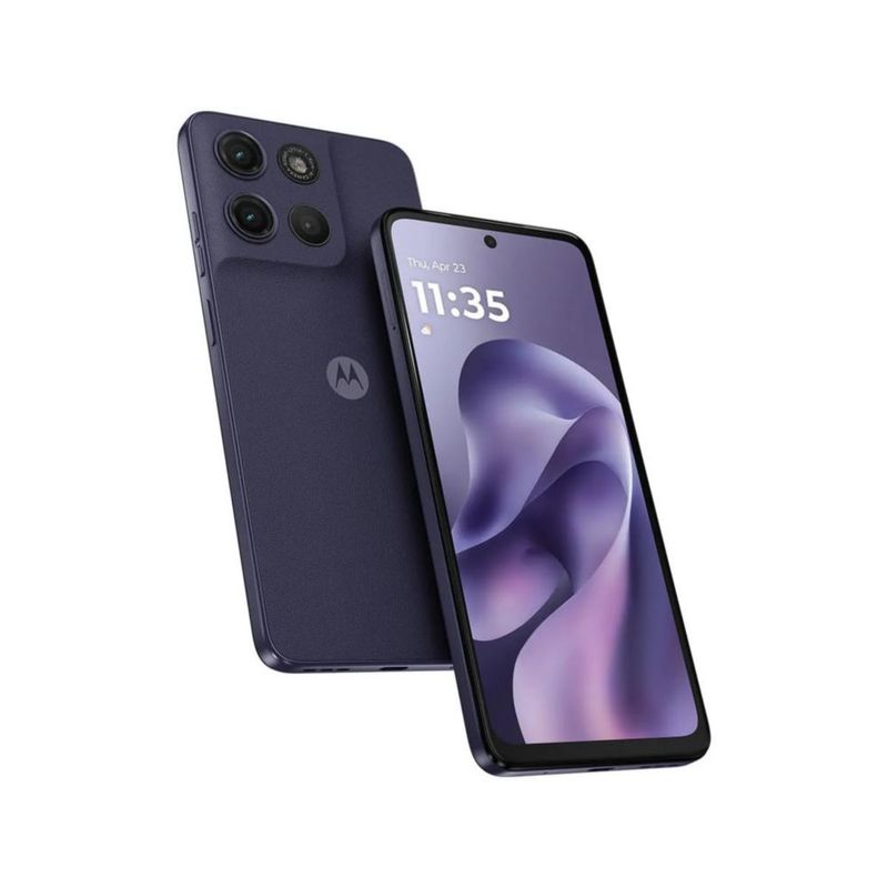 Moto G17 128GB 12GB RAM (4+8) Arándano con Smartwatch y Audífonos inalámbricos