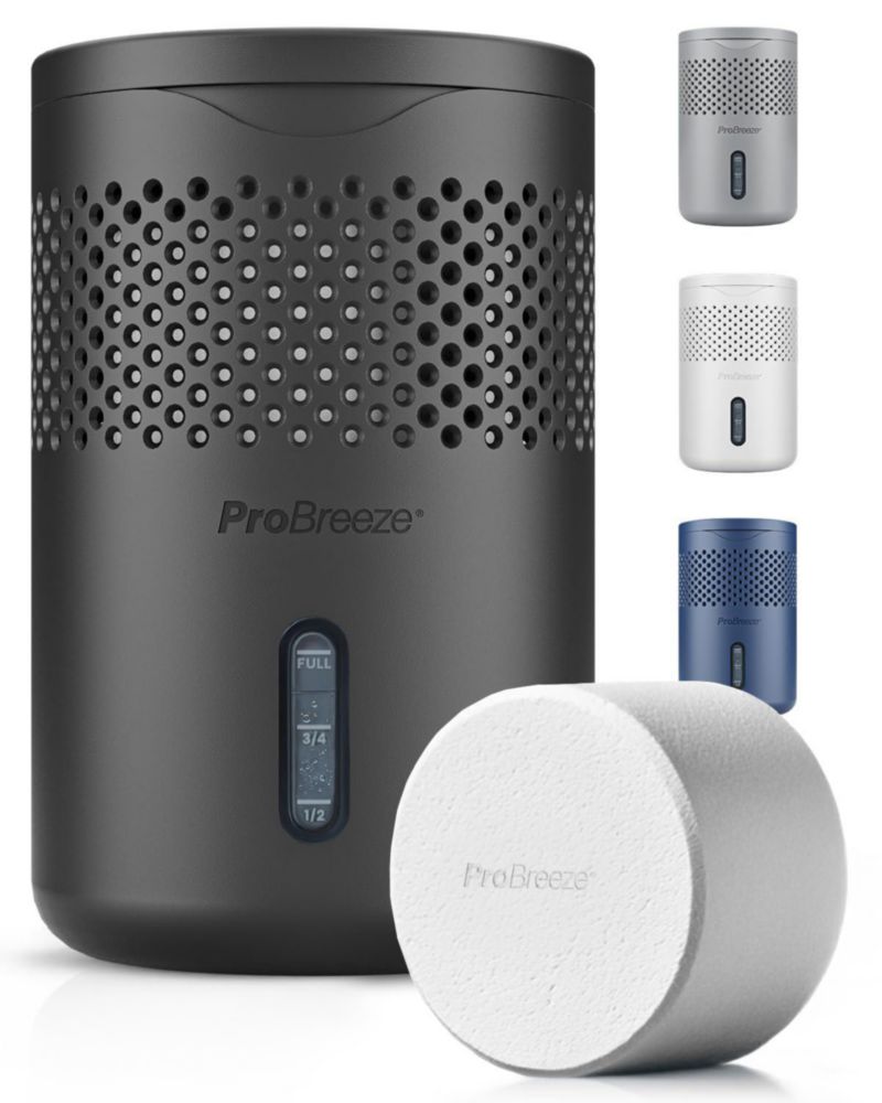 Deshumidificador Pro Breeze 1300 ml Recargable Negro
