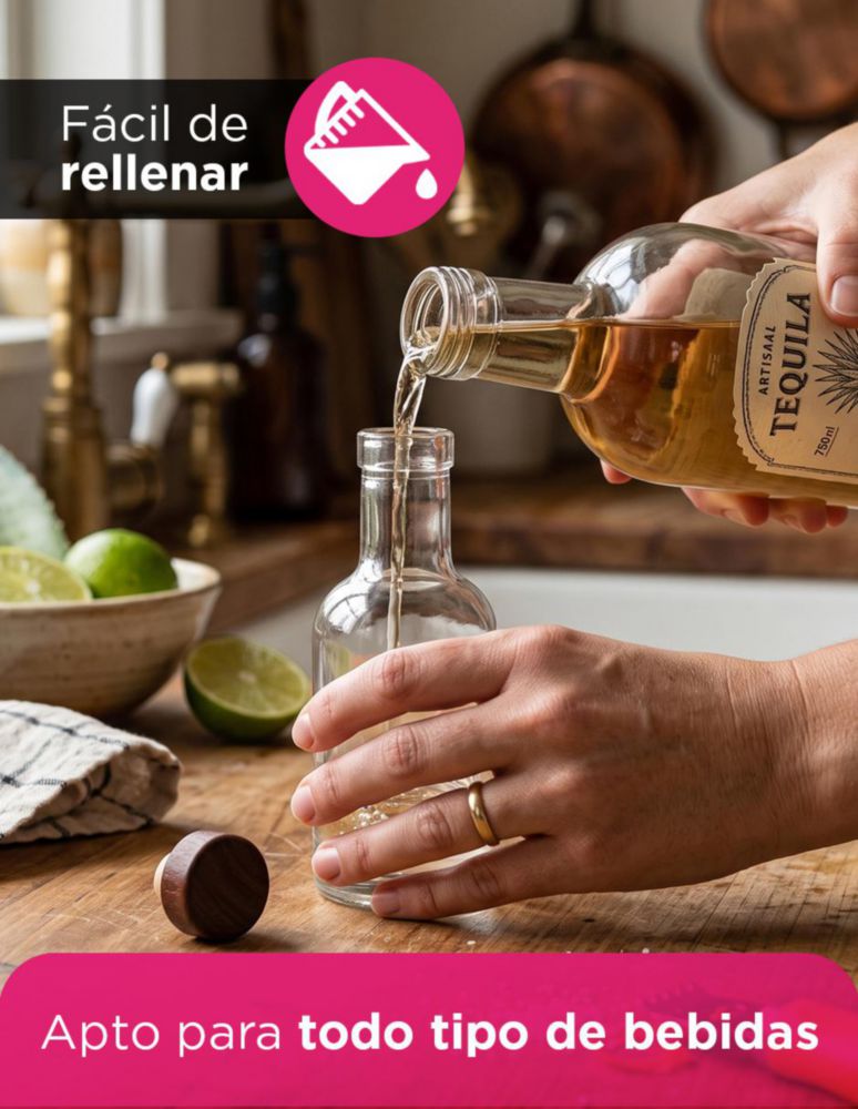 JUEGO DE 24 BOTELLAS DE VIDRIO REFRIGERABLES DE 100 ML PARA BEBIDAS Y ADEREZOS