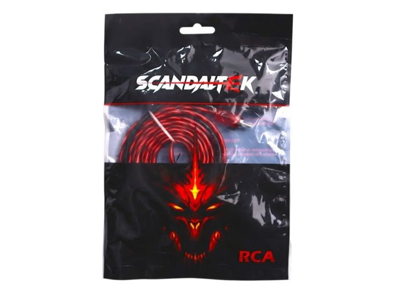 Paquete 20 Cables RCA 1.8 Metros Scandaltek ST-RC180 Supresor Ruido Cobre