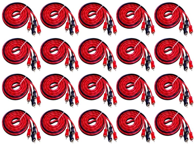 Paquete 20 Cables RCA 1.8 Metros Scandaltek ST-RC180 Supresor Ruido Cobre