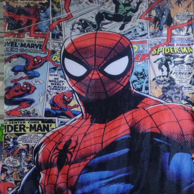 Cobija Frazada Ultra Suave Spiderman Comic Full