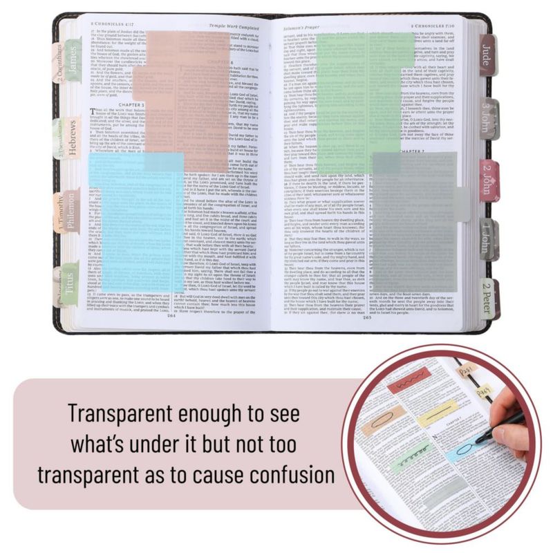 Mr. Pen – Pack de 410 notas adhesivas transparentes de colores