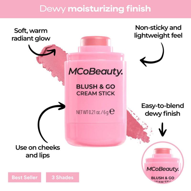 Barra de Rubor en Crema MCoBeauty Rosa Bebé 6 g