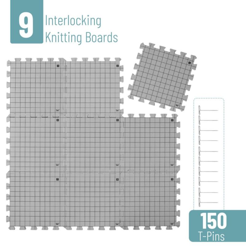 Tapetes para Bloqueo Mr. Pen 30x30 cm Paquete de 9 con 150 Alfileres en T