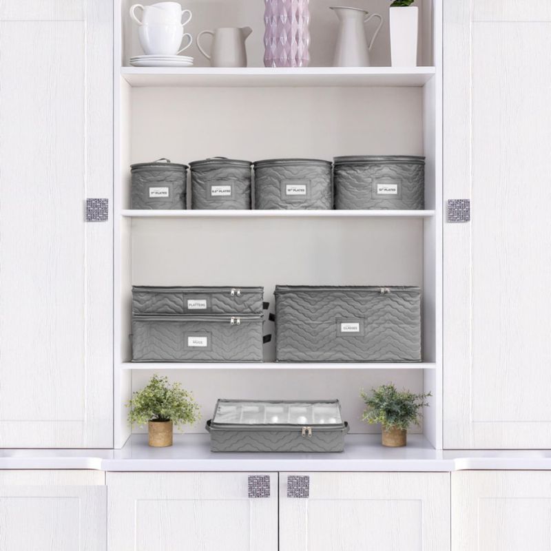 Set de Almacenamiento para Vajilla de Porcelana Sorbus de 5 Piezas Gris