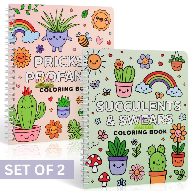 Set de libros para colorear para adultos ZICOTO con diseños florales 21 x 18 cm