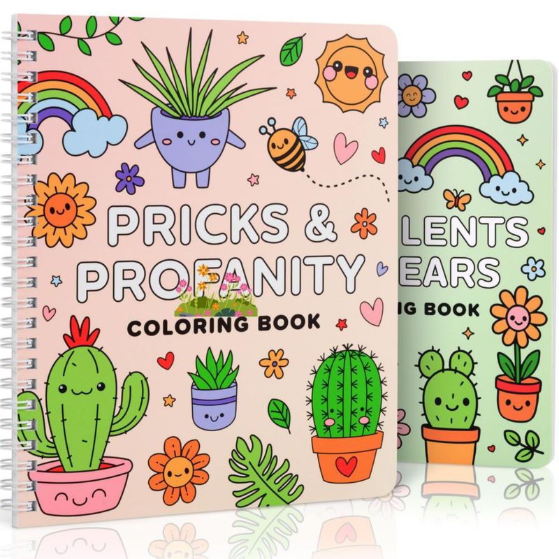 Set de libros para colorear para adultos ZICOTO con diseños florales 21 x 18 cm