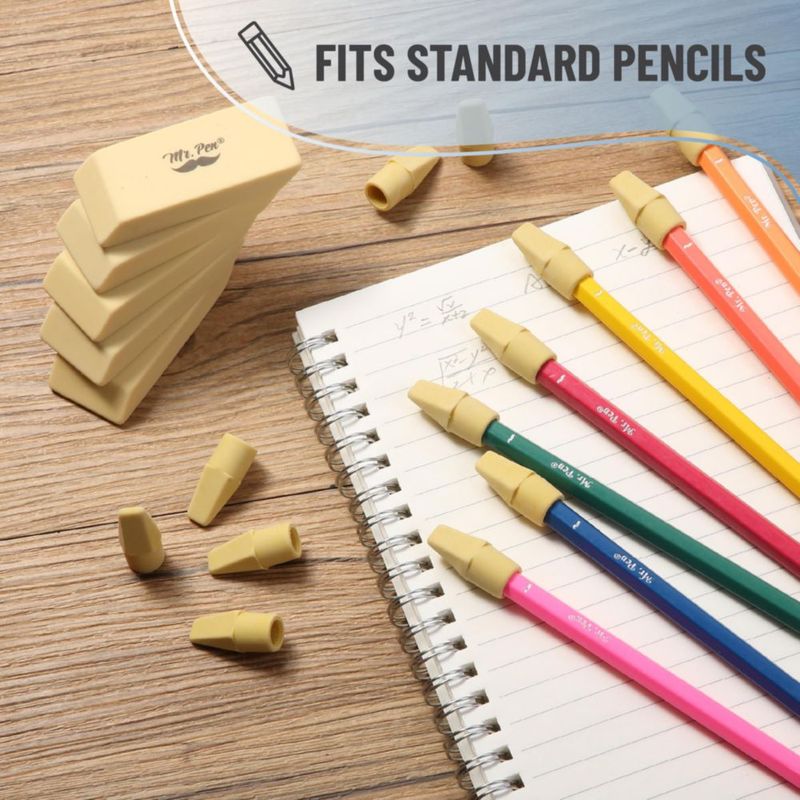 Goma de borrar Mr. Pen - Pack de 66 unidades amarillas