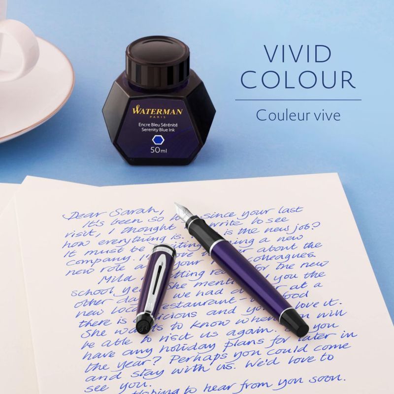 Tinta para pluma estilográfica Waterman Serenity Blue 50 ml