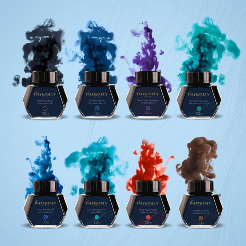 Tinta para pluma estilográfica Waterman Serenity Blue 50 ml