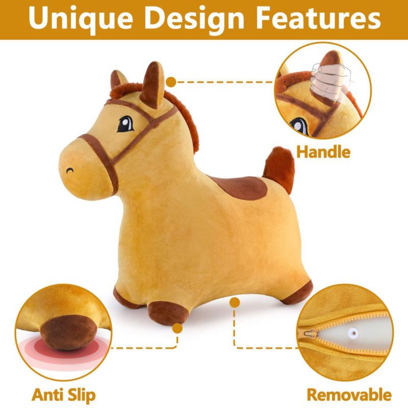 Ride on Bouncy Horse iPlay iLearn Bouncy Pals Yellow 18M+