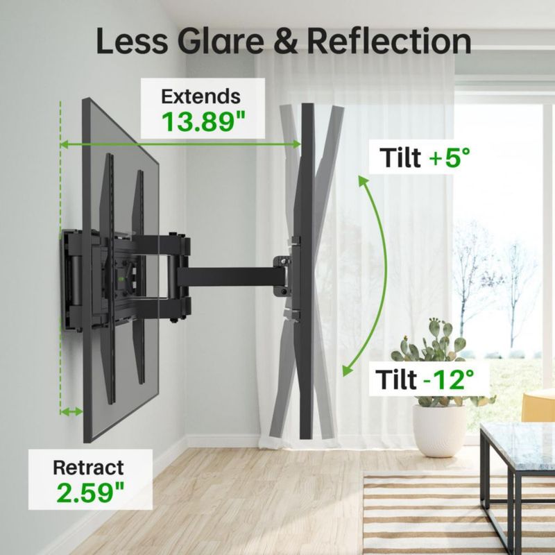 Soporte de pared para televisores USX MOUNT Full Motion de 32 a 70 pulgadas 45 kg VESA 400 x 400 mm