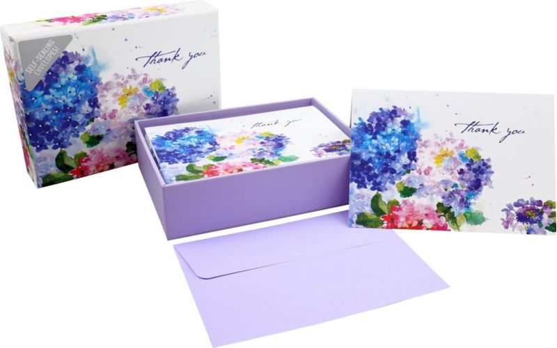 Tarjetas de agradecimiento PETER PAUPER PRESS 14 unidades Hortensias