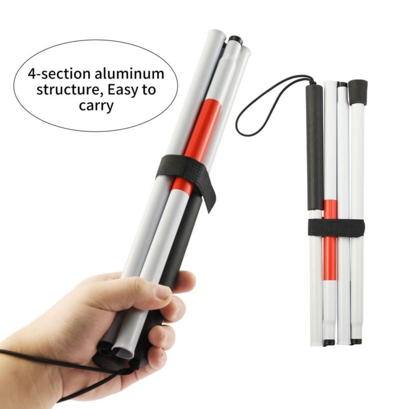 Bastón plegable ZIYIZE 132 cm ligero reflectante rojo