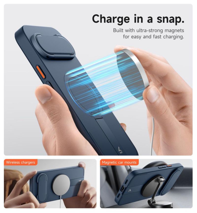 Funda para móvil SURITCH Pixel 10 Pro XL con MagSafe y soporte - Oscura