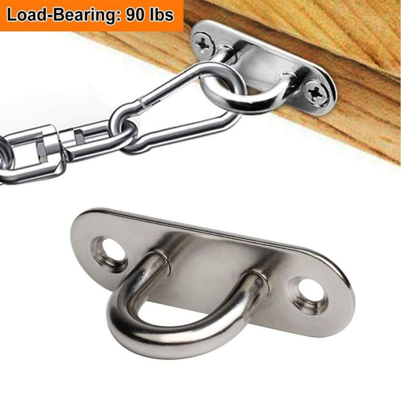 Gancho de techo de acero inoxidable WOFTD paquete de 20 M5 45 x 15 mm