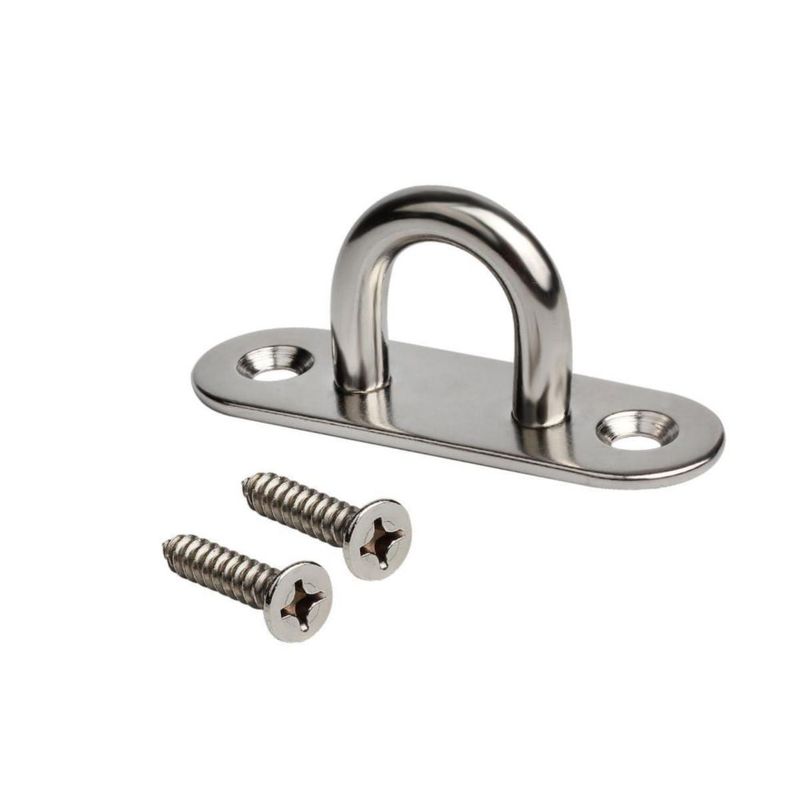 Gancho de techo de acero inoxidable WOFTD paquete de 20 M5 45 x 15 mm