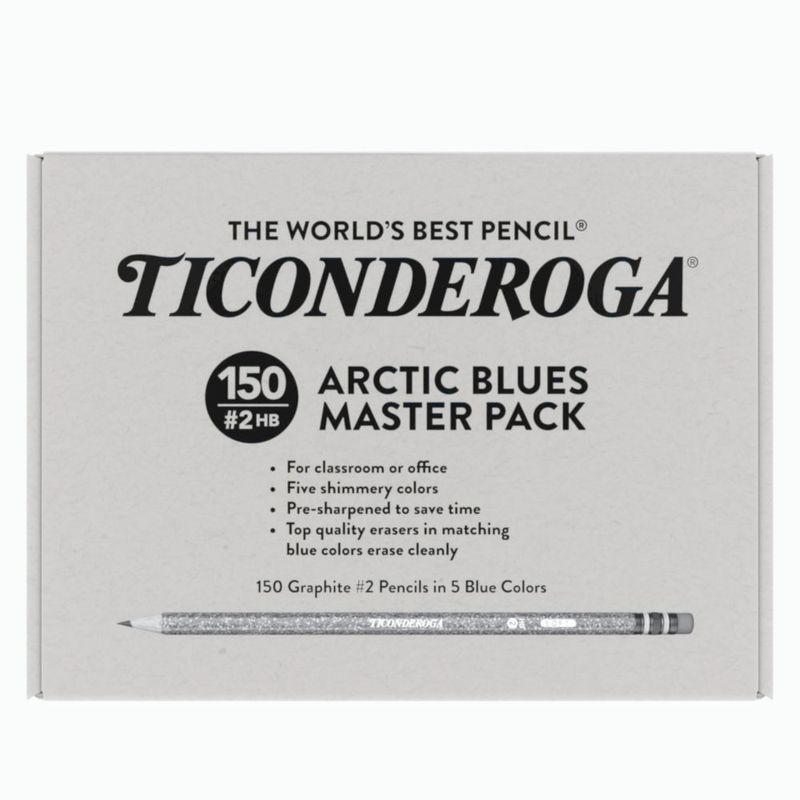 Lápices Ticonderoga Arctic Blues Preafilados 150 unidades