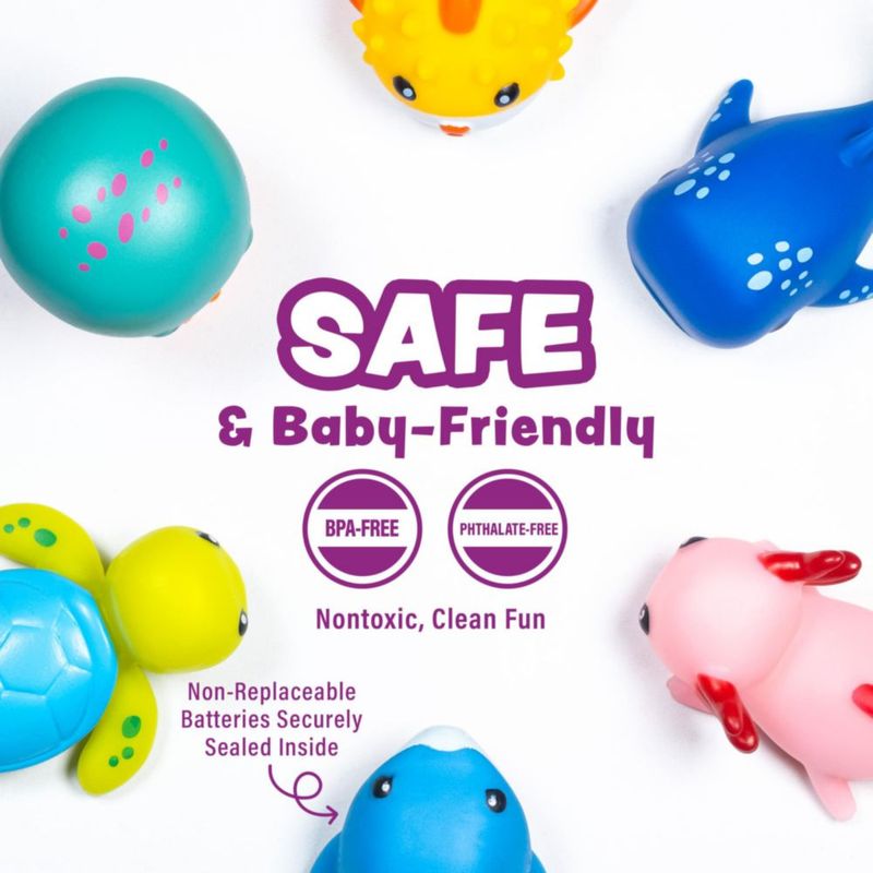 Juguetes de baño para tina Under the Sea de 6 piezas con luz