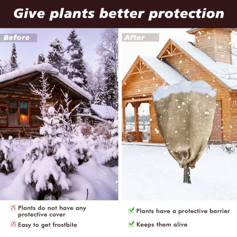 Fundas protectoras para plantas YEXEXINM de arpillera 61 x 102 cm paquete de 6