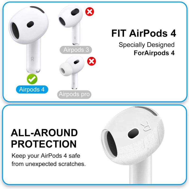 Puntas de Silicona Ultra Finas YSIUENG para AirPods 4
