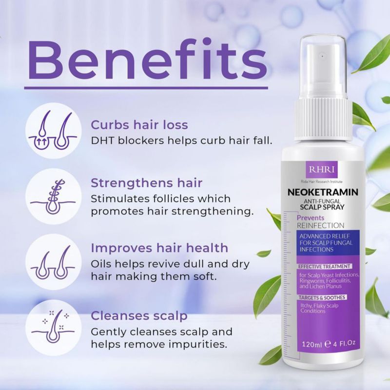 Spray capilar antifúngico Rida Neoketramin 120 ml