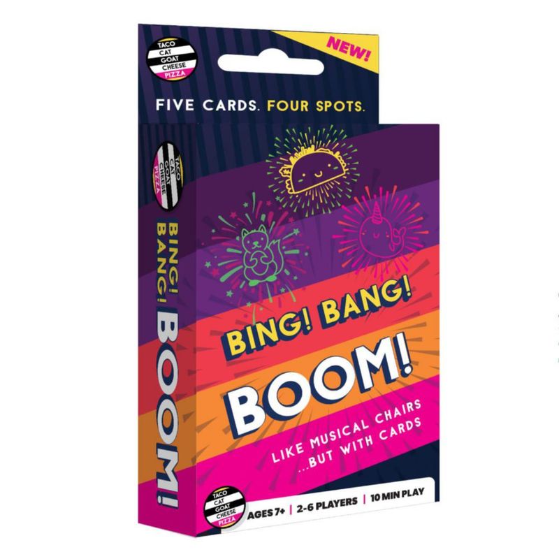 Juego de cartas Taco Cat Goat Cheese Pizza Bing Bang Boom Fun
