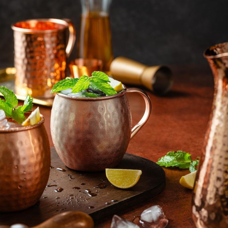 Juego de 4 vasos Moscow Mule Moscow-Mix de cobre 470 ml