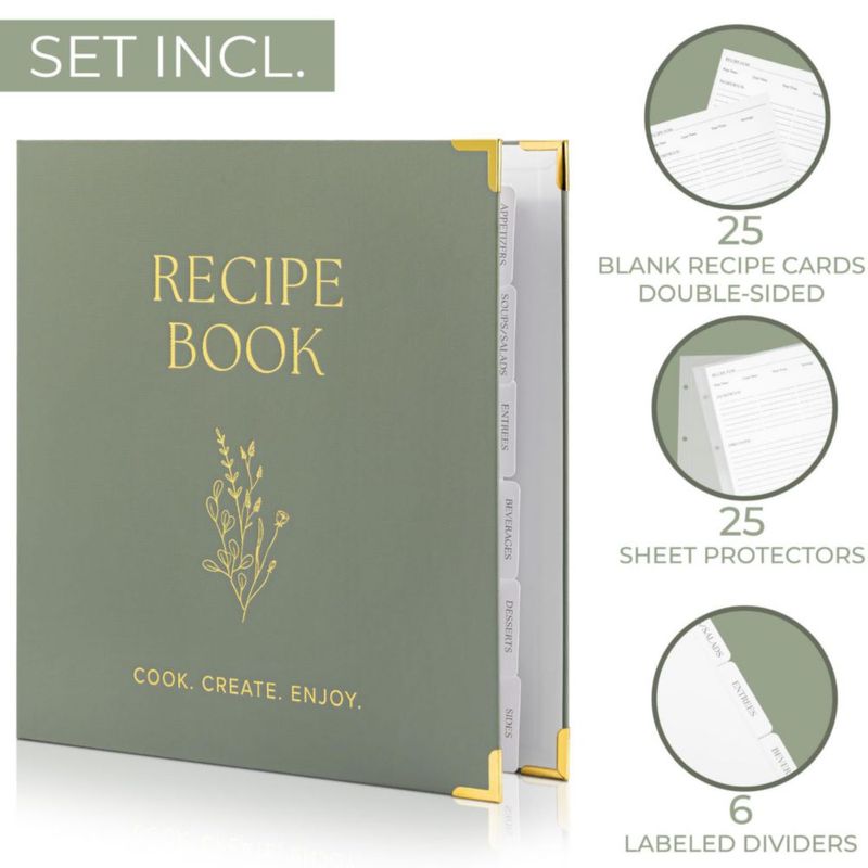 Carpeta de Recetas ZICOTO 21x28 cm con Fundas Impermeables