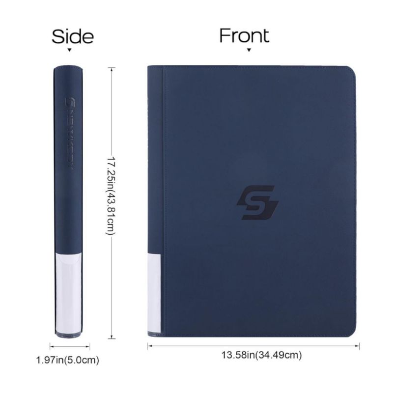 Carpeta para cartas Snewkcdy de 1024 bolsillos impermeable de cuero PU
