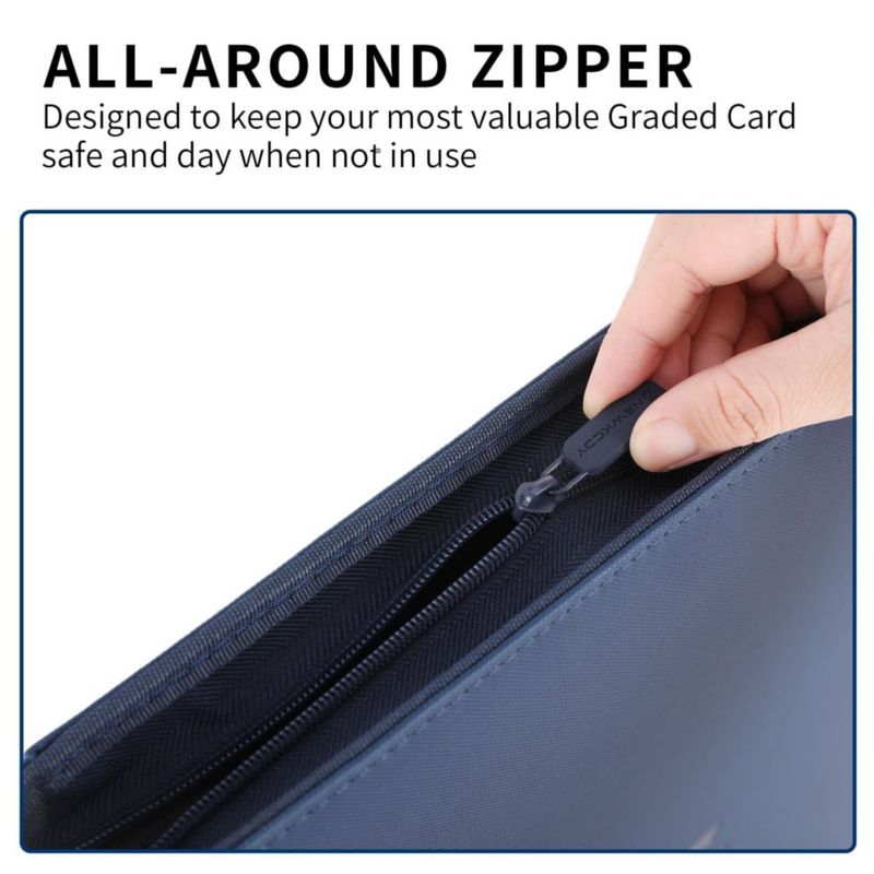 Carpeta para cartas Snewkcdy de 1024 bolsillos impermeable de cuero PU