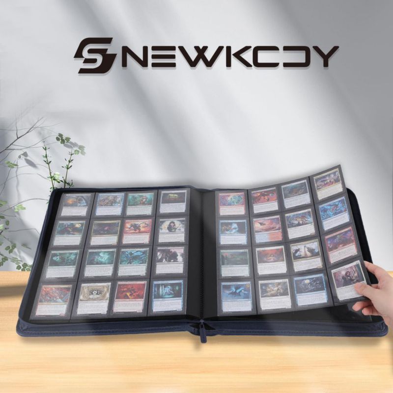 Carpeta para cartas Snewkcdy de 1024 bolsillos impermeable de cuero PU
