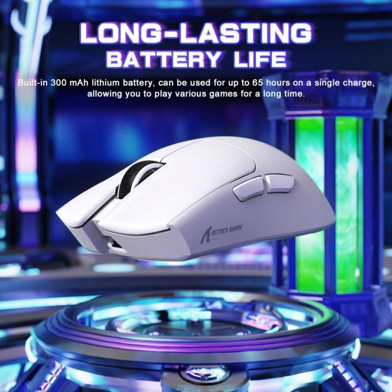 Ratón Gaming ATTACK SHARK X11SE Inalámbrico 59 g Blanco