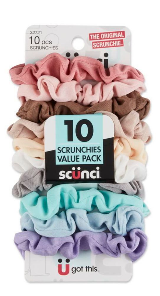 Pack de valor de 10 scrunchies Scunci sin dañar el cabello