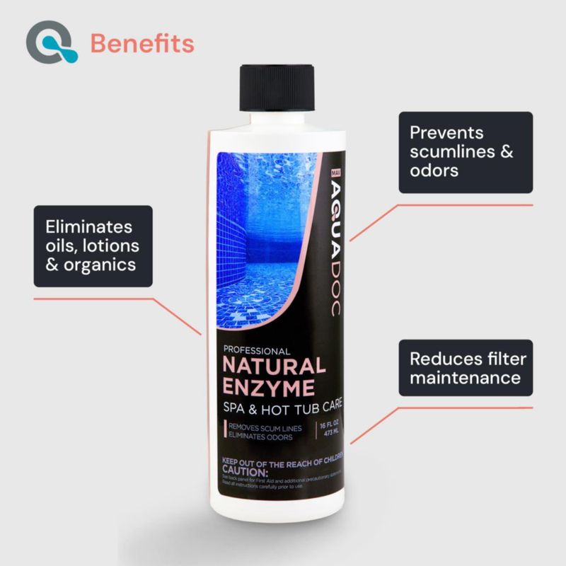 Limpiador enzimático para spa MAV AquaDoc 473 ml para jacuzzi natural