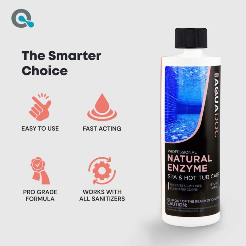 Limpiador enzimático para spa MAV AquaDoc 473 ml para jacuzzi natural