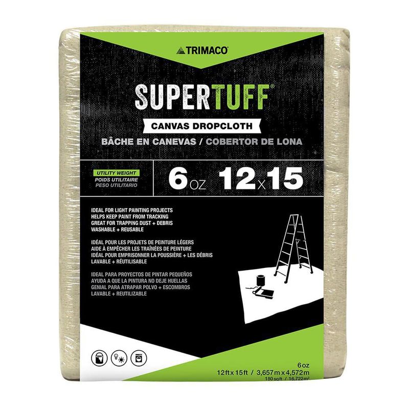 Lienzo utilitario Drop Cloth Trimaco SuperTuff 6 onzas