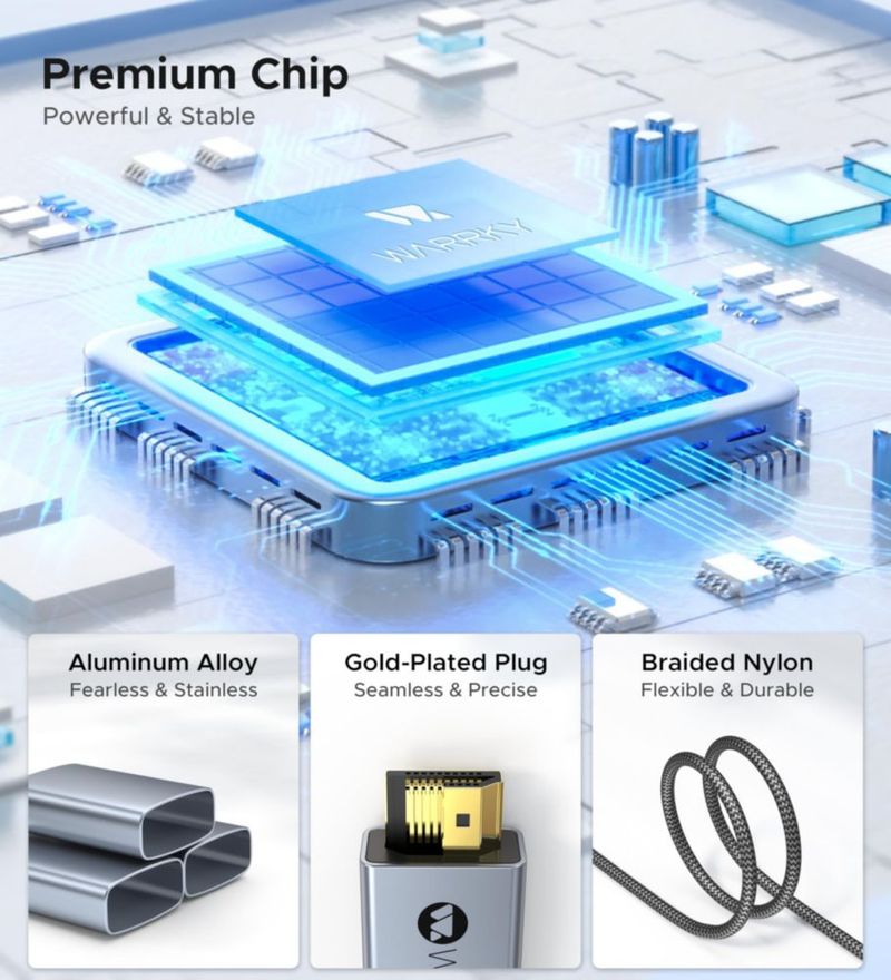 Cable USB C a HDMI WARRKY 4K 60 Hz para iPhone MacBook Galaxy