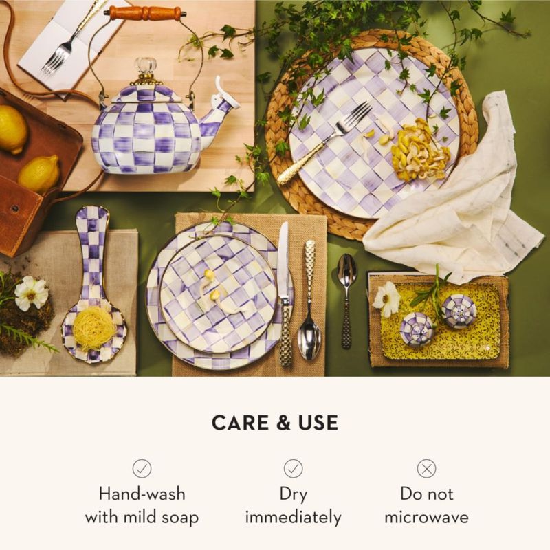 Plato de Cena MACKENZIE-CHILDS Cuadro Violeta Esmalte