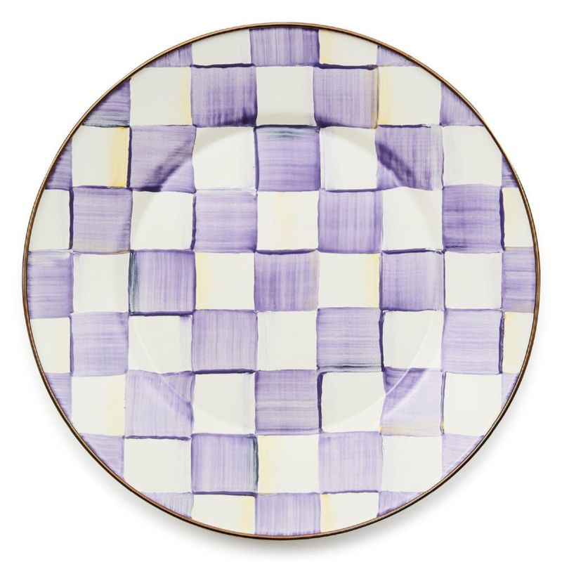 Plato de Cena MACKENZIE-CHILDS Cuadro Violeta Esmalte