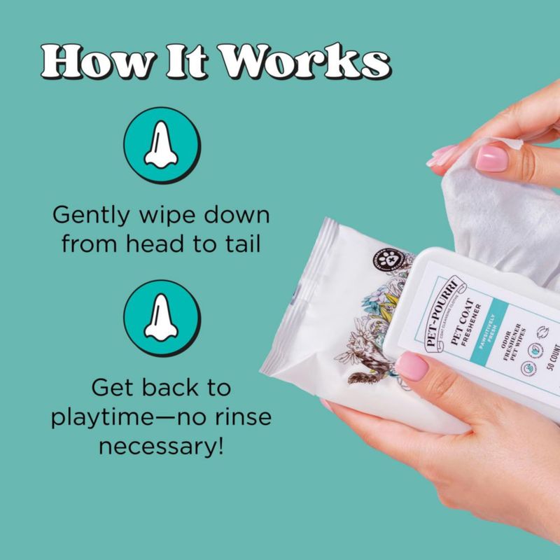 Toallitas Desodorantes para Mascotas Poo-Pourri Pawsitively Fresh a Base de Plantas