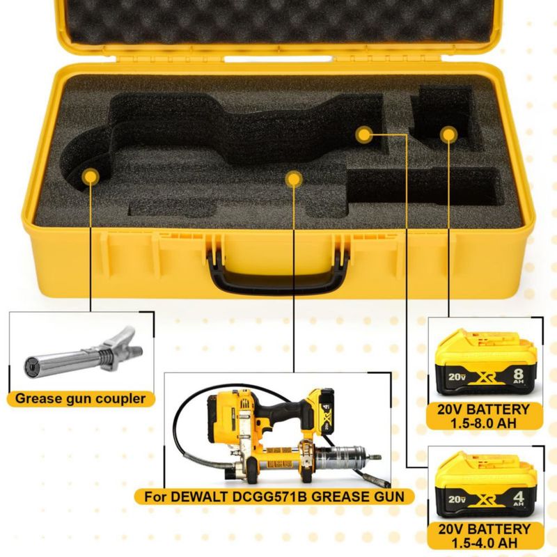Estuche rígido YDEPLVEO para pistola engrasadora Dewalt DCGG571M1
