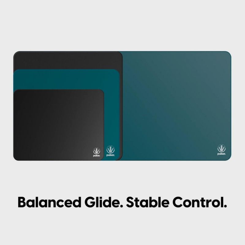 Pulsar Gaming Gears Esports Hyperion Pro – Mousepad para gaming superficie híbrida con deslizamiento suave y control preciso (grande suave verde