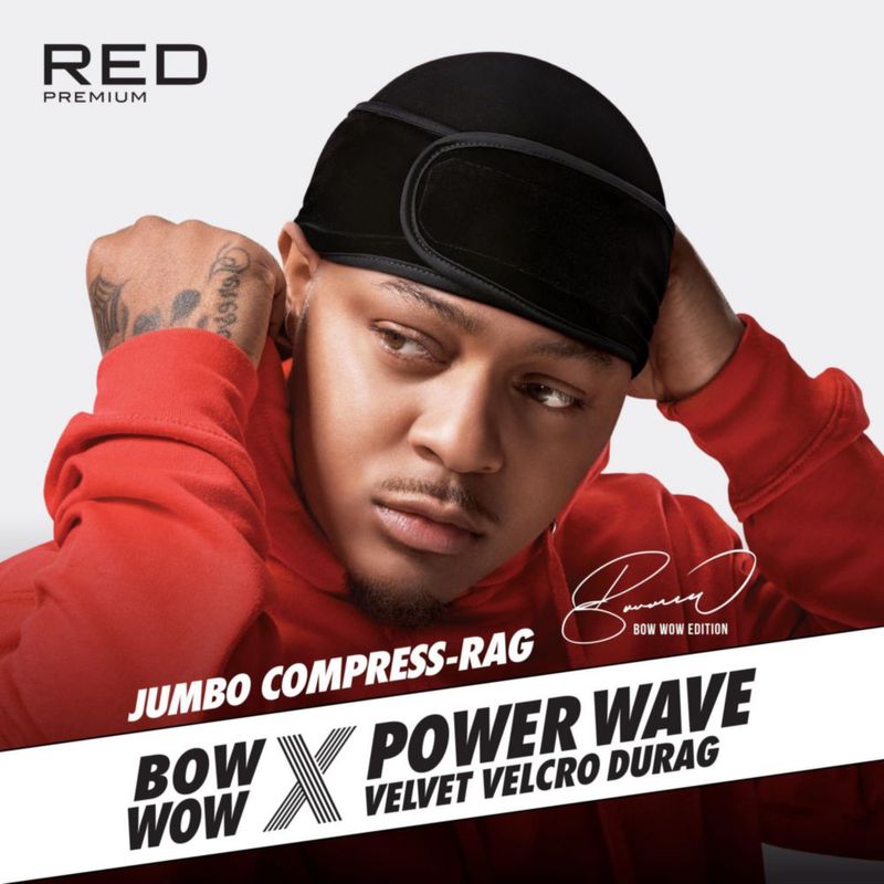 Gorra Red by Kiss Power Wave Durag Jumbo Terciopelo Negro