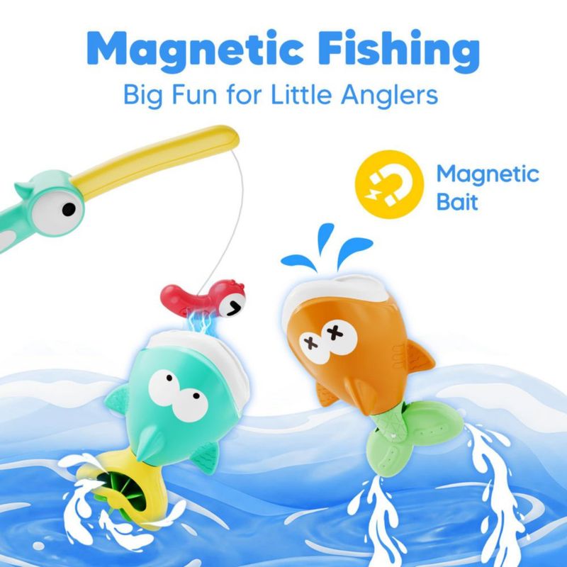 Juguete de Baño iPlay iLearn - Set de Juego de Pesca Magnética