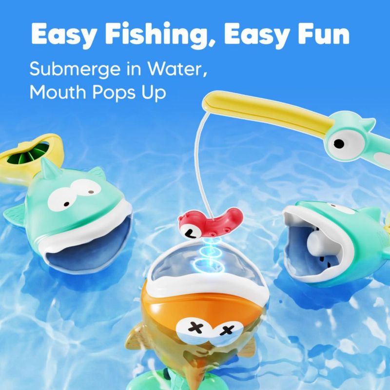 Juguete de Baño iPlay iLearn - Set de Juego de Pesca Magnética