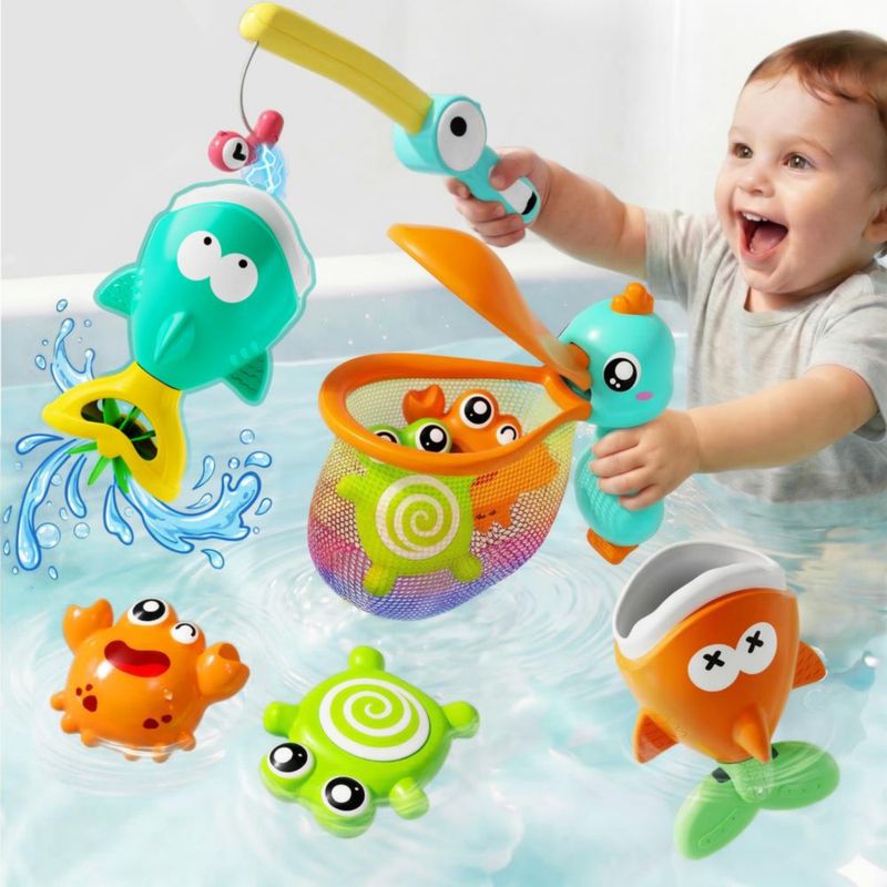 Juguete de Baño iPlay iLearn - Set de Juego de Pesca Magnética